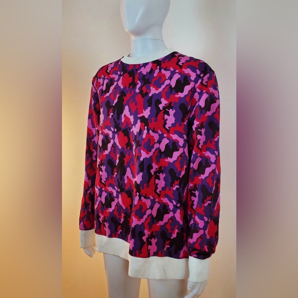 Matthew Miller Crewneck Camouflage Purple Red pink Streetwear Pullover Sweater
